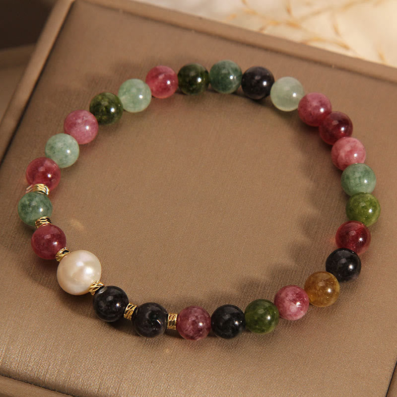 Bracelet de guérison spirituelle unisexe en perles de tourmaline