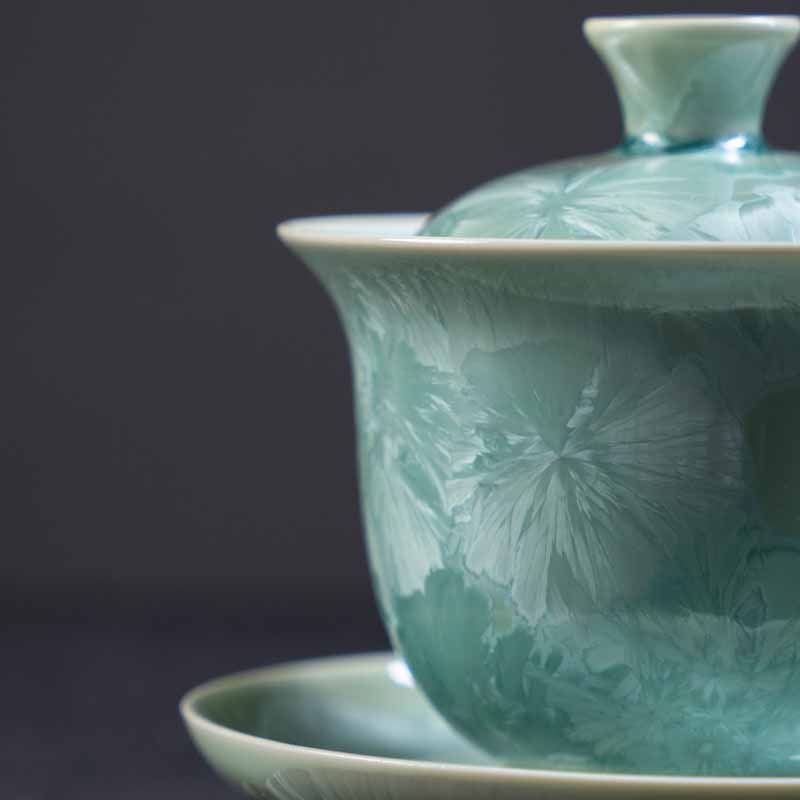 Tasse à thé traditionnelle en céramique Sancai Gaiwan 180 ml pour la méditation