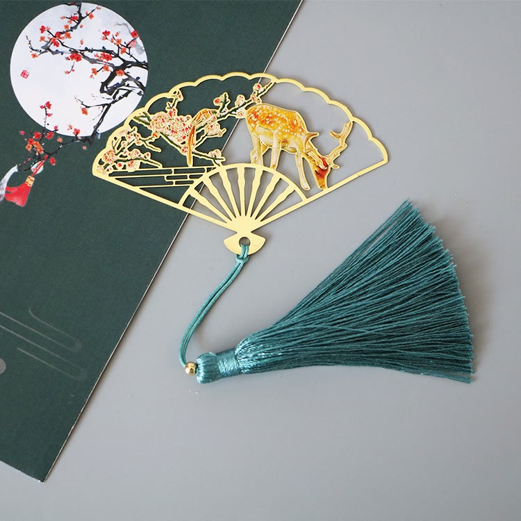 Marque-page traditionnel en laiton avec symbole du lotus | Nouveaux départs
