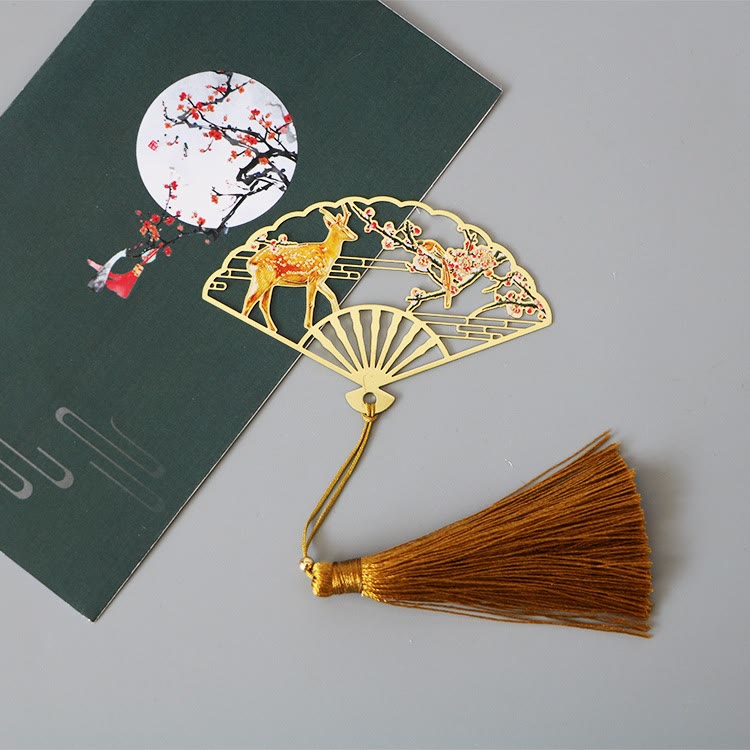 Marque-page traditionnel en laiton avec symbole du lotus | Nouveaux départs