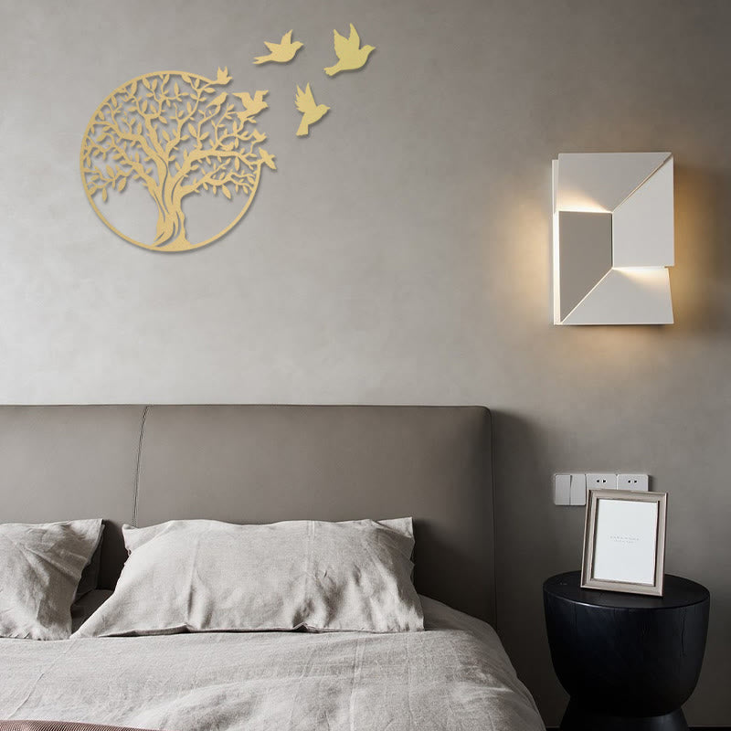 Décoration murale en métal « Arbre de vie » avec oiseaux | Décoration mandala Unity