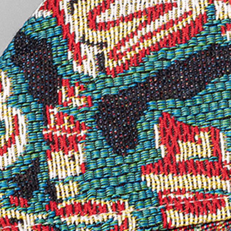 Sac bandoulière triangulaire en coton imprimé fleurs et papillons