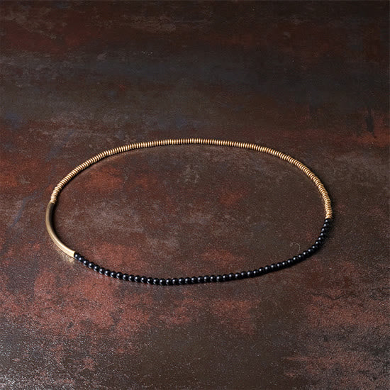 Bracelet de protection en cuivre à triple tour en pierre d'agate