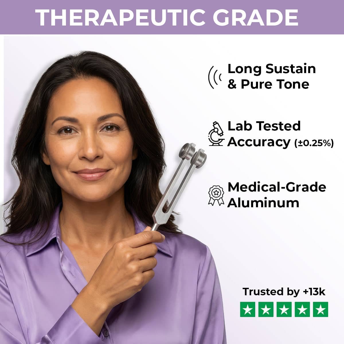 528 Hz Solfeggio Tuning Fork for Healing - DNA repair, Love Frequency - Premium Quality