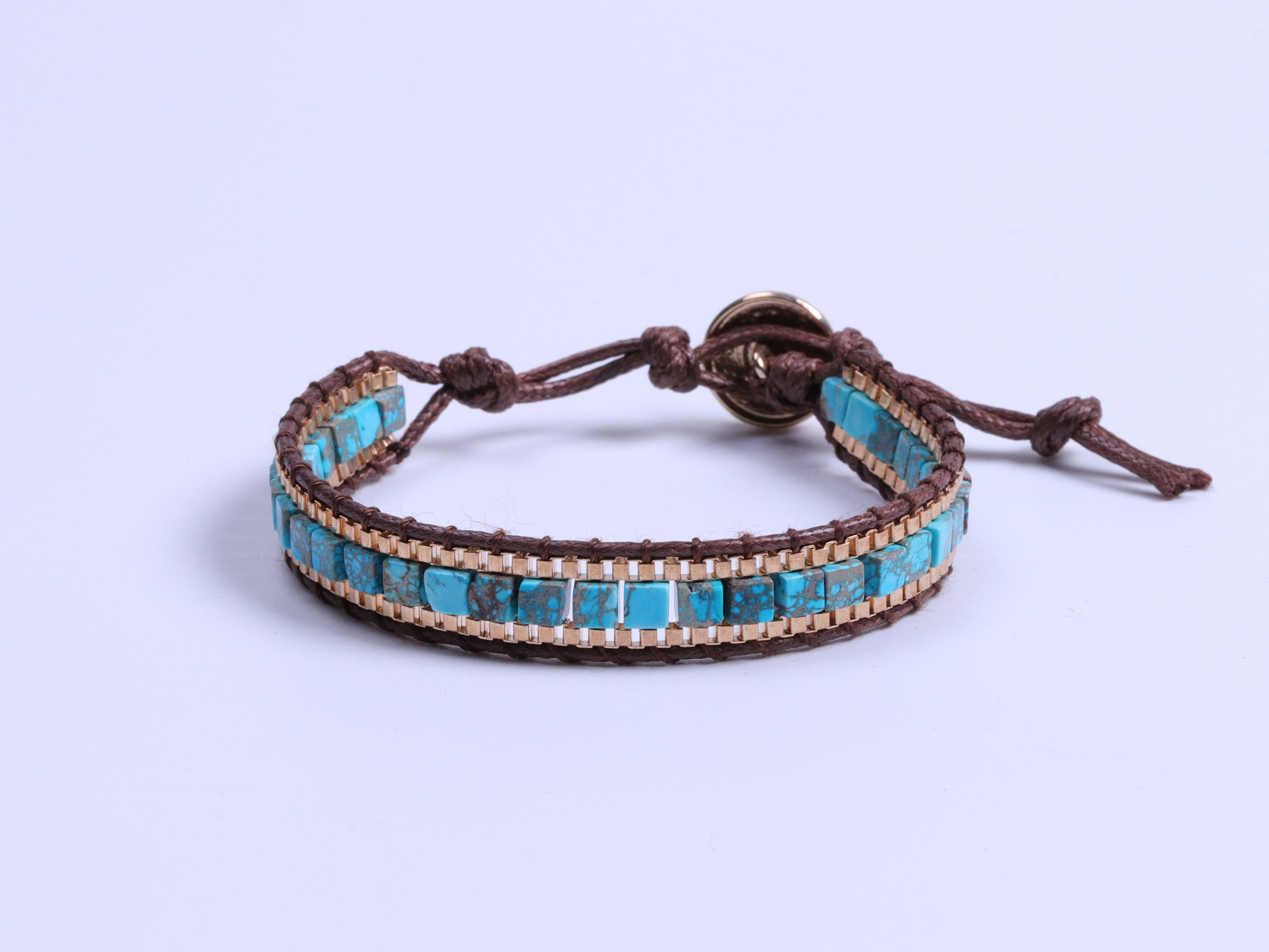 Bracelet de guérison en turquoise pour la force et la protection