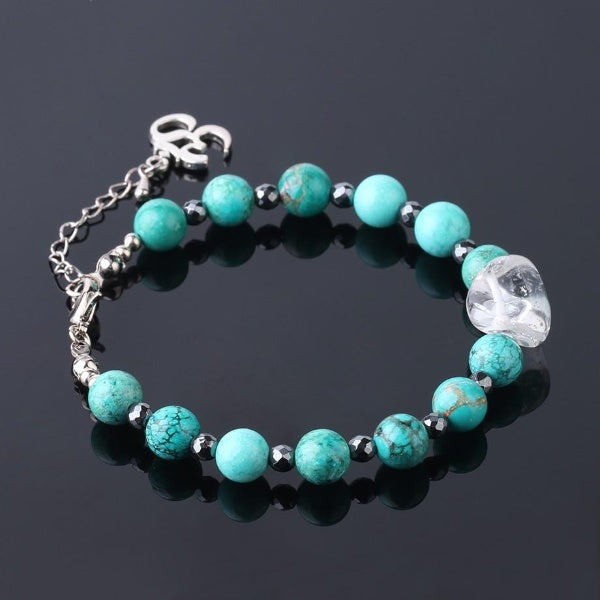 Bracelet Om Turquoise pour la Sagesse et la Protection