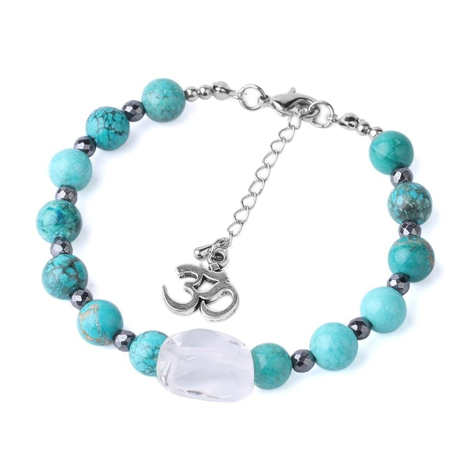 Bracelet Om Turquoise pour la Sagesse et la Protection