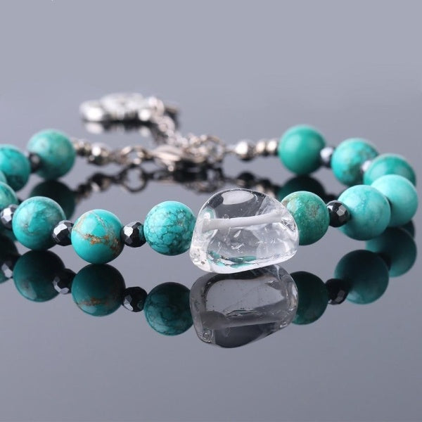 Bracelet Om Turquoise pour la Sagesse et la Protection