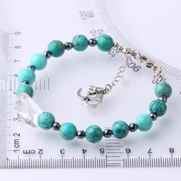 Bracelet Om Turquoise pour la Sagesse et la Protection