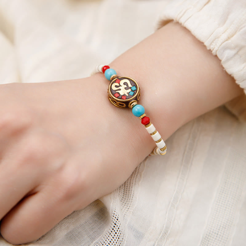 Bracelet de protection turquoise Om Mani Padme Hum