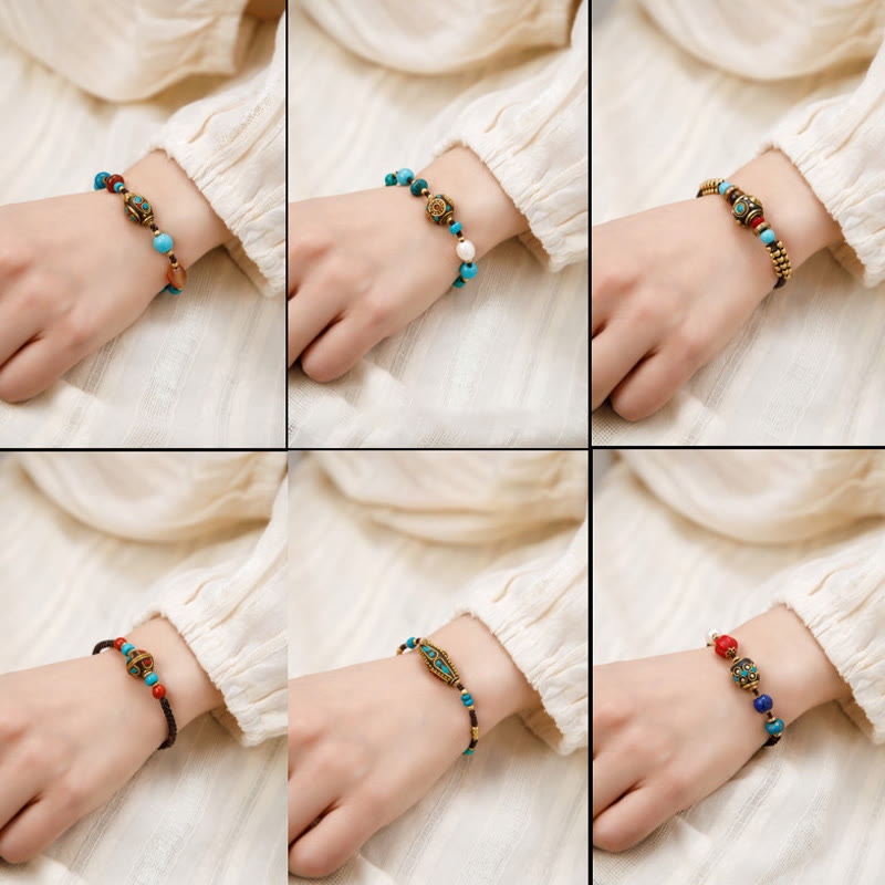 Bracelet de protection turquoise Om Mani Padme Hum
