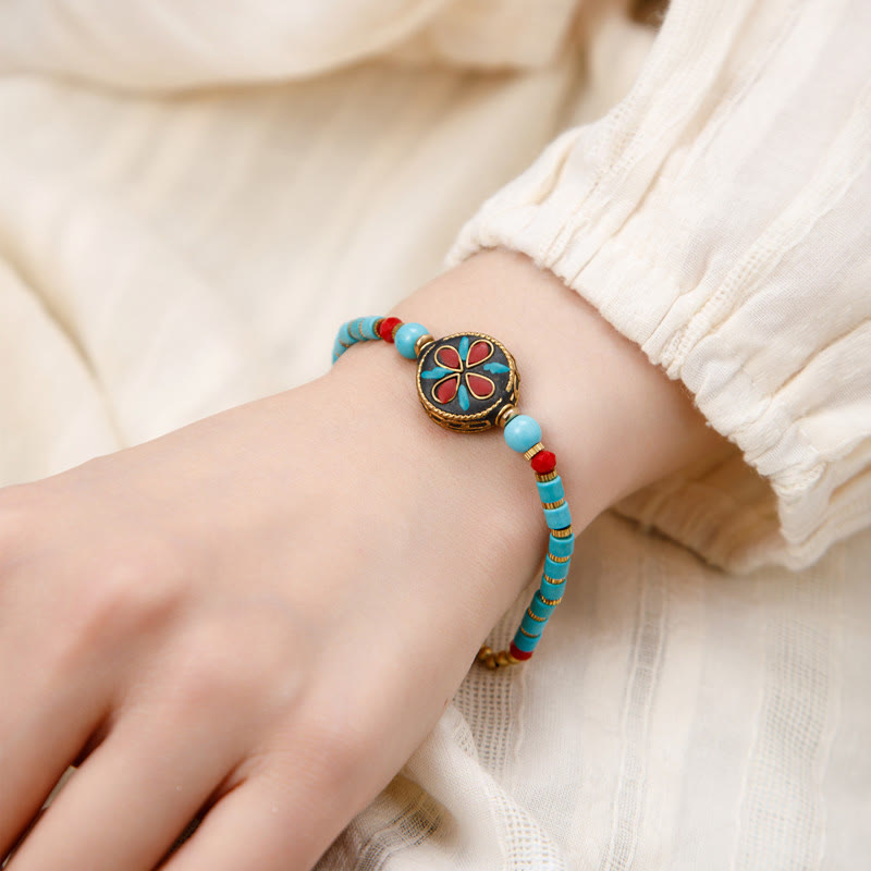 Bracelet de protection turquoise Om Mani Padme Hum