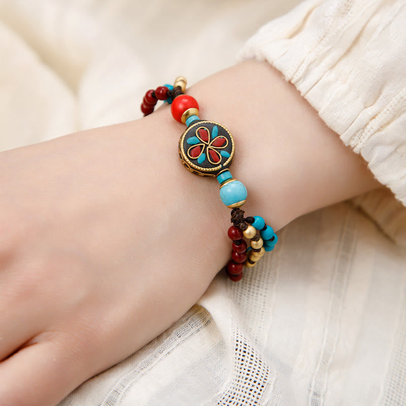 Bracelet de protection turquoise Om Mani Padme Hum