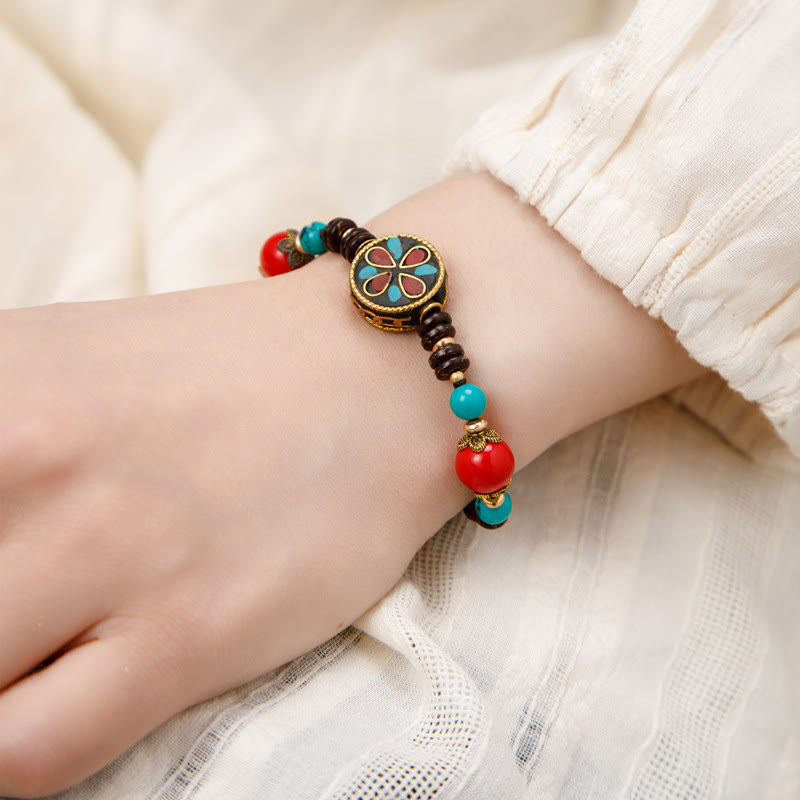 Bracelet de protection turquoise Om Mani Padme Hum