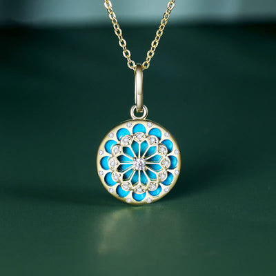 Collier de protection turquoise | Pendentif en argent sterling 925