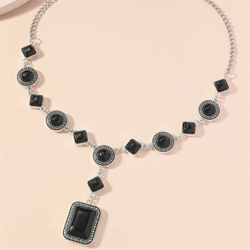 Collier de protection turquoise avec gravure Force 45 cm unisexe