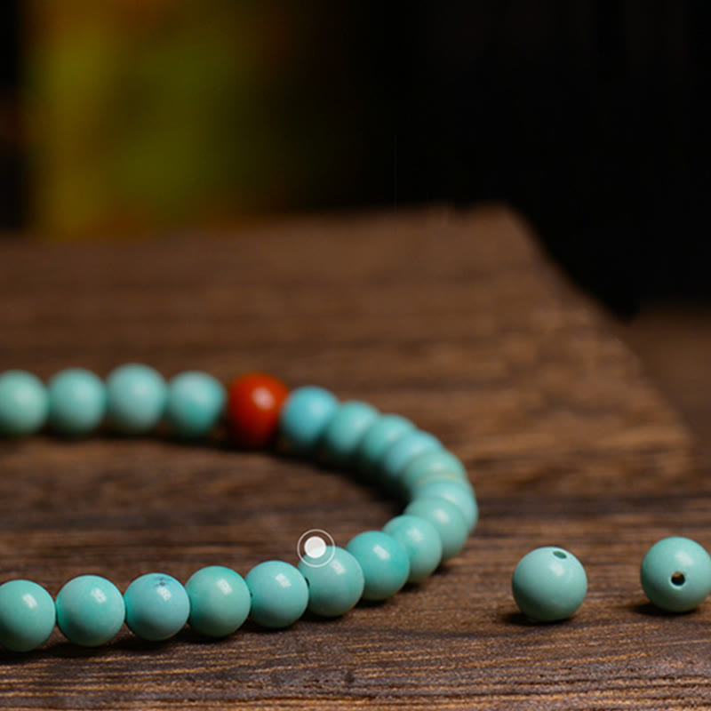 Bracelet de protection en agate rouge turquoise, perles de 3,8 mm