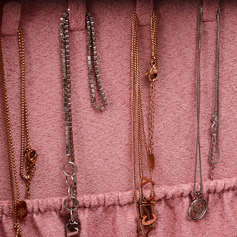 Coffret à bijoux en flanelle à deux niveaux avec serrure pour une décoration zen