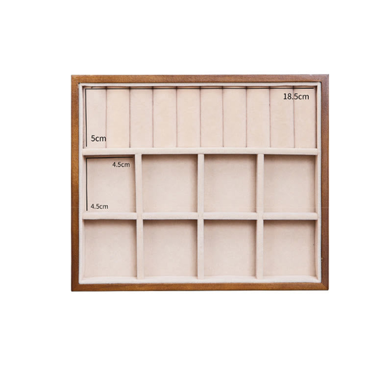 Coffret à bijoux en bois massif à deux niveaux | Rangement spirituel vintage