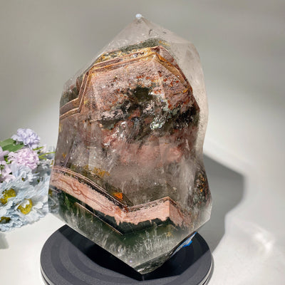 Tour de cristal de quartz de jardin unique 19 cm Énergie de guérison