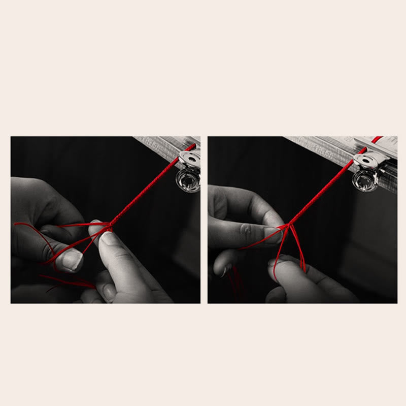 Bracelet unisexe en fil rouge de 14 à 18 cm avec nœud infini en argent sterling