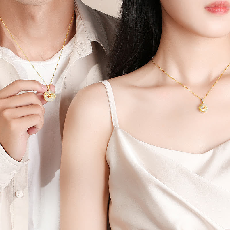 Collier unisexe en argent sterling 925 et jade Hetian, année du dragon