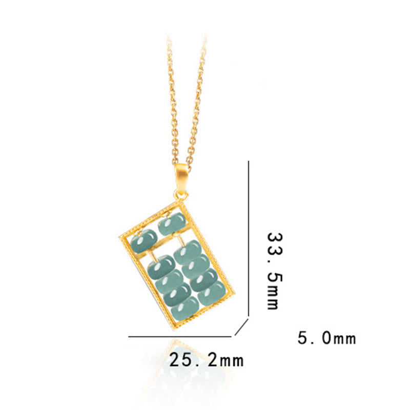 Collier pendentif boulier unisexe en argent sterling 925 et jade