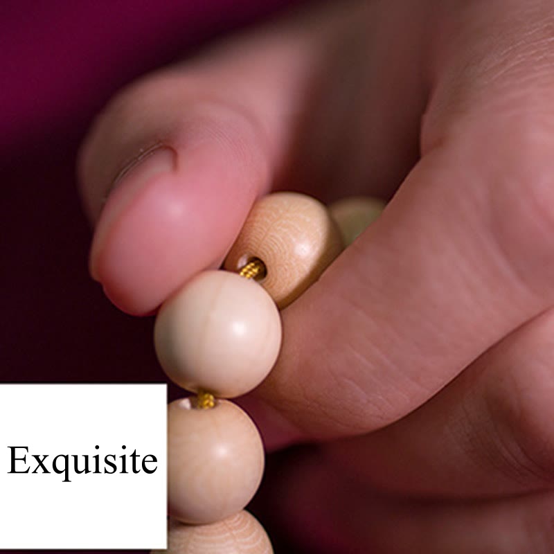 Bracelet Mala unisexe en bois d'Abelia Biflora 10 mm