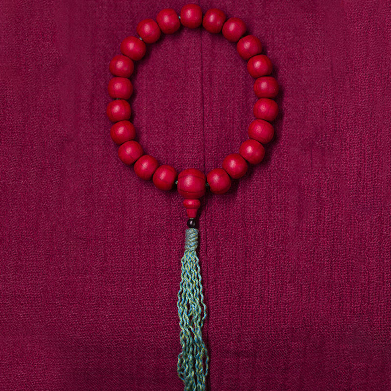 Mala unisexe en bois d'Abelia Biflora pour la protection et la bénédiction