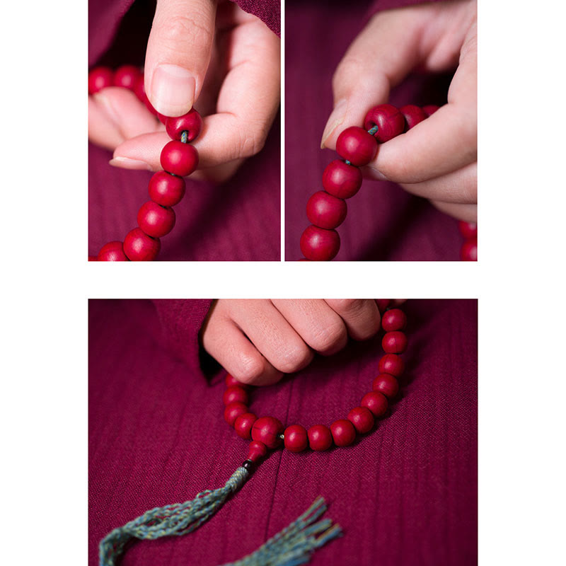 Mala unisexe en bois d'Abelia Biflora pour la protection et la bénédiction