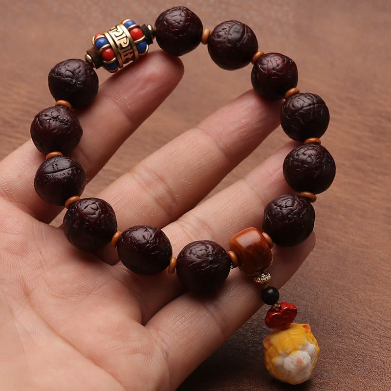 Mala tibétain unisexe en graines de Bodhi | Porte-bonheur et richesse
