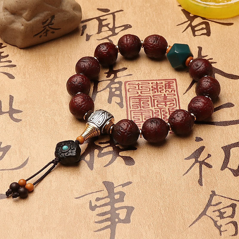 Mala tibétain unisexe en graines de Bodhi | Porte-bonheur et richesse