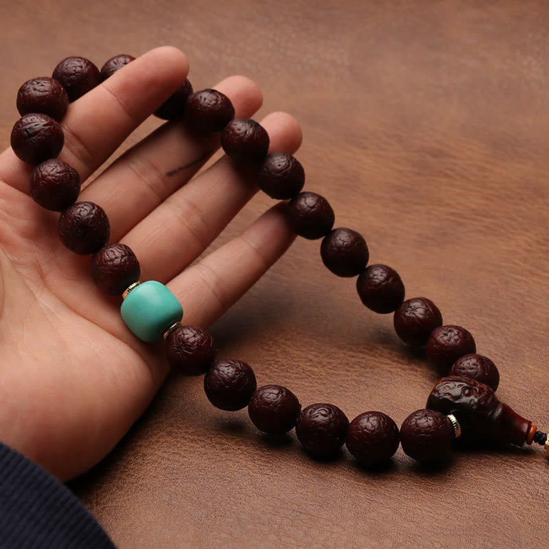Mala tibétain unisexe en graines de Bodhi | Porte-bonheur et richesse