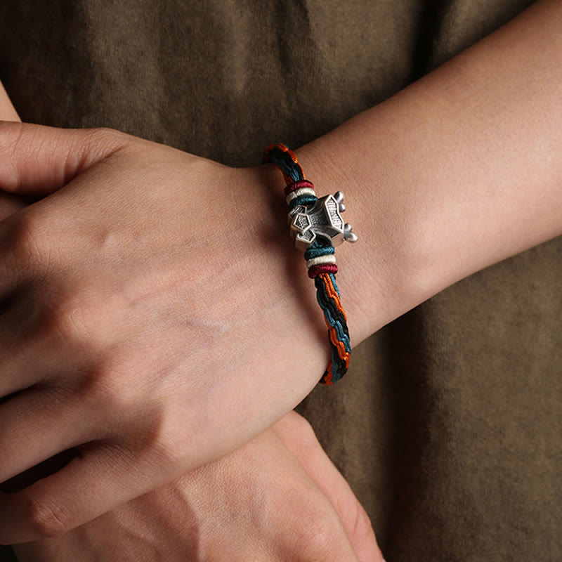 Bracelet unisexe avec nœud de réincarnation du zodiaque chinois | Argent sterling