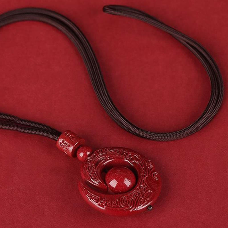 Collier unisexe Concentration Cinabre Design One's Luck