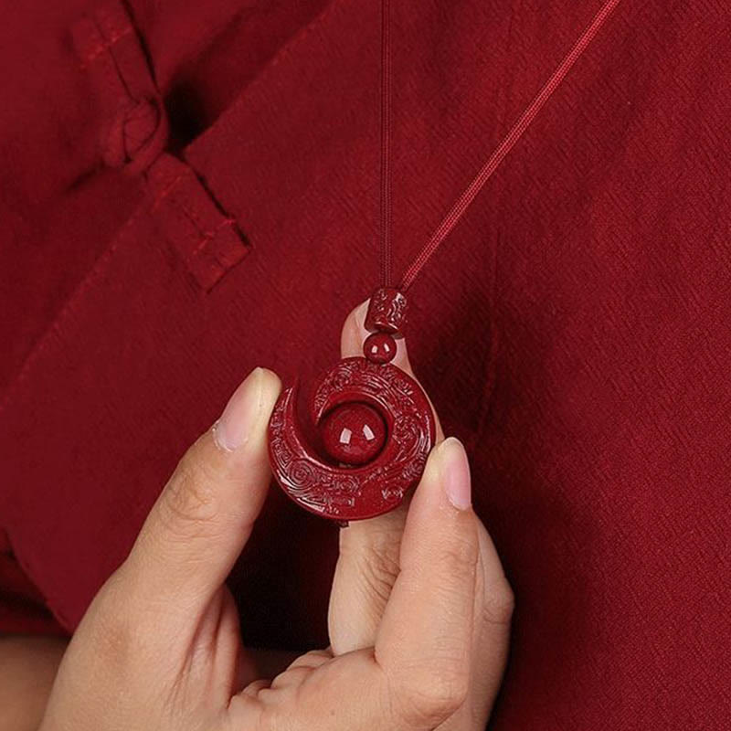 Collier unisexe Concentration Cinabre Design One's Luck