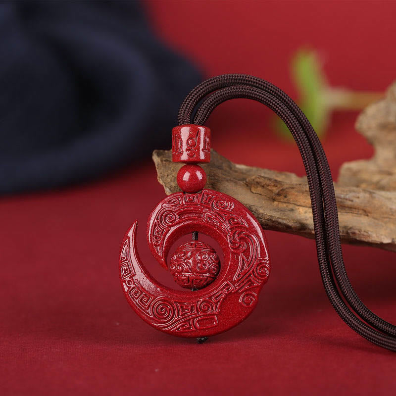 Collier unisexe Concentration Cinabre Design One's Luck