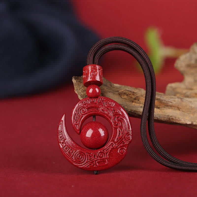Collier unisexe Concentration Cinabre Design One's Luck