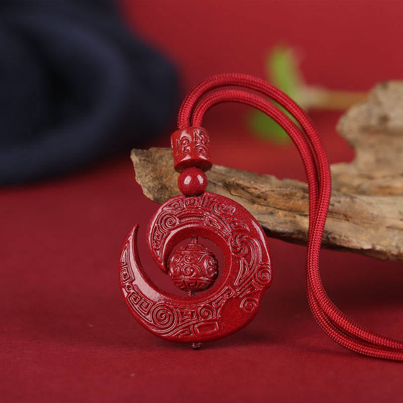 Collier unisexe Concentration Cinabre Design One's Luck