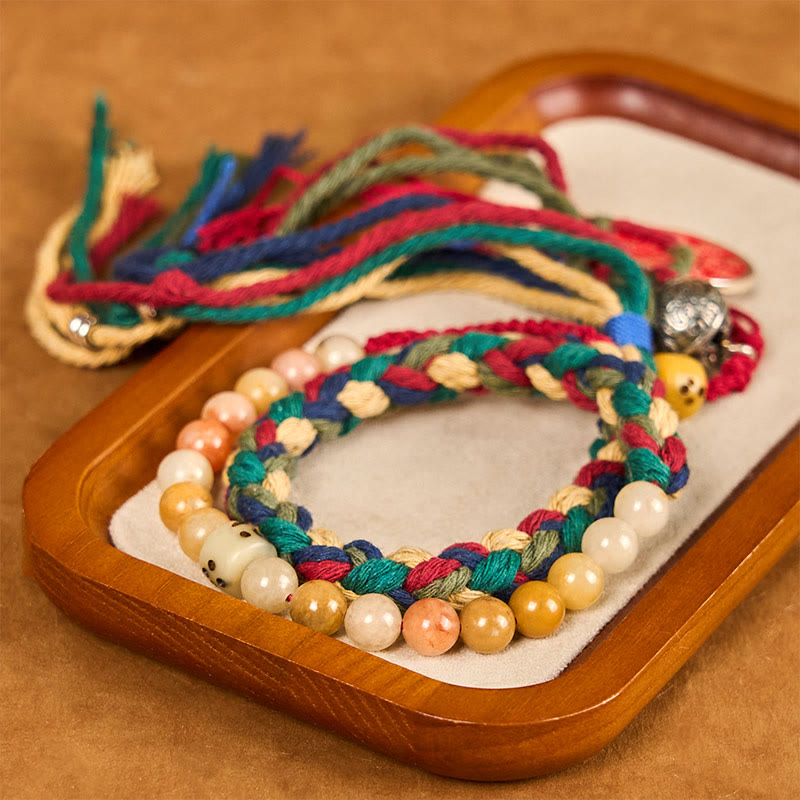 Bracelet de protection unisexe en calcédoine colorée, fantômes des montagnes