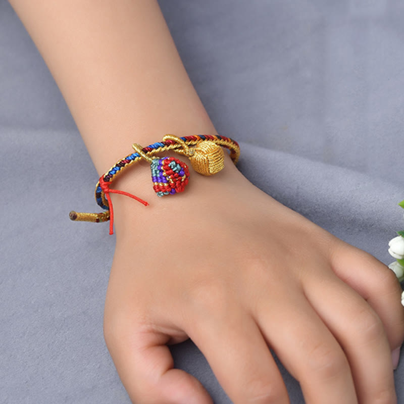 Bracelet à breloques unisexe coloré en fil rouge pour la chance et la protection