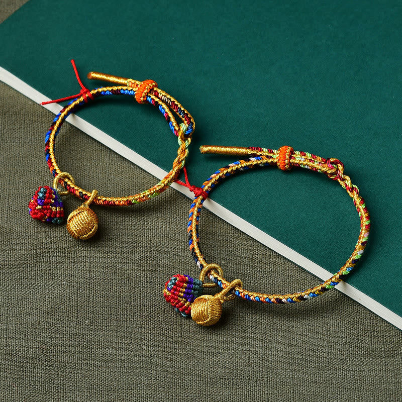 Bracelet à breloques unisexe coloré en fil rouge pour la chance et la protection