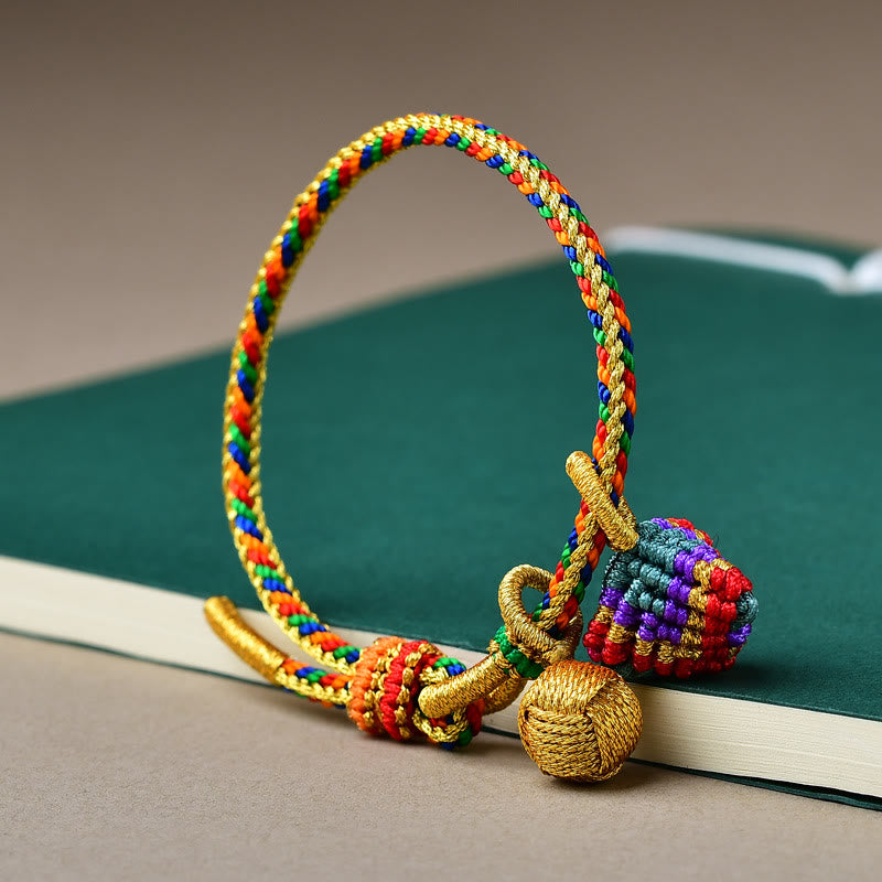 Bracelet à breloques unisexe coloré en fil rouge pour la chance et la protection