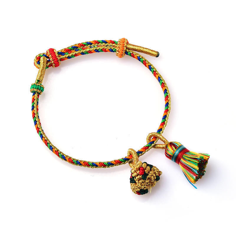 Bracelet à breloques unisexe coloré en fil rouge pour la chance et la protection