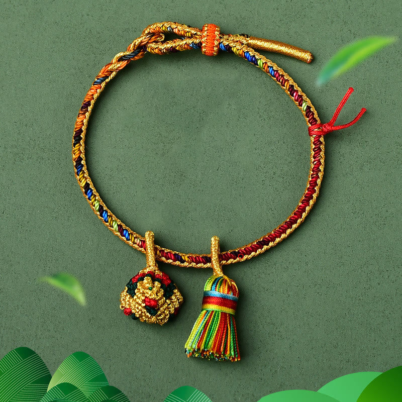 Bracelet à breloques unisexe coloré en fil rouge pour la chance et la protection