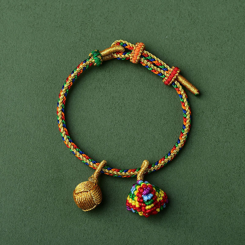 Bracelet à breloques unisexe coloré en fil rouge pour la chance et la protection