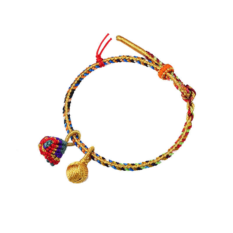Bracelet à breloques unisexe coloré en fil rouge pour la chance et la protection