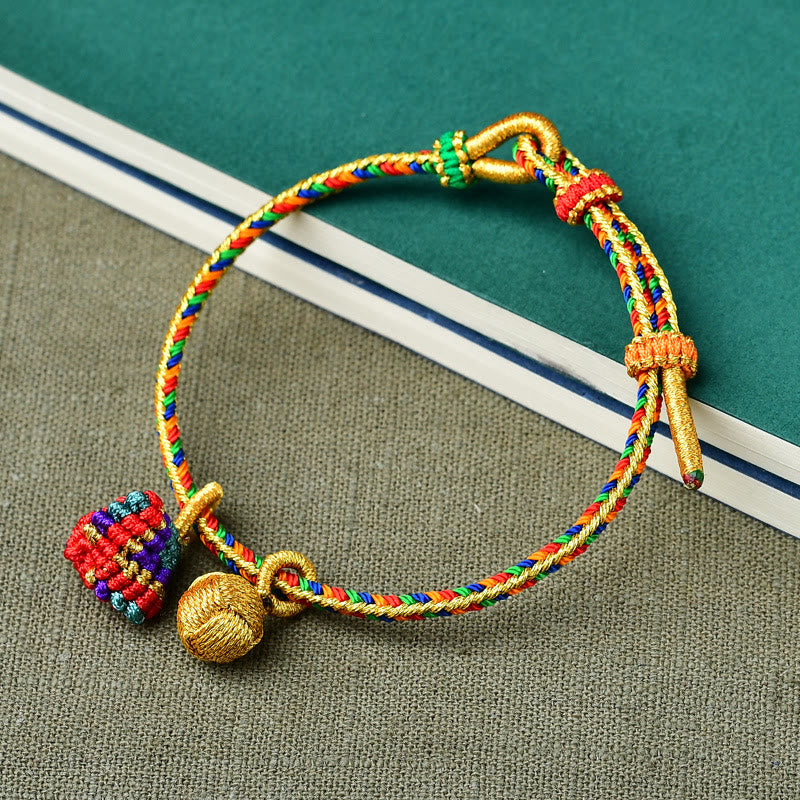 Bracelet à breloques unisexe coloré en fil rouge pour la chance et la protection