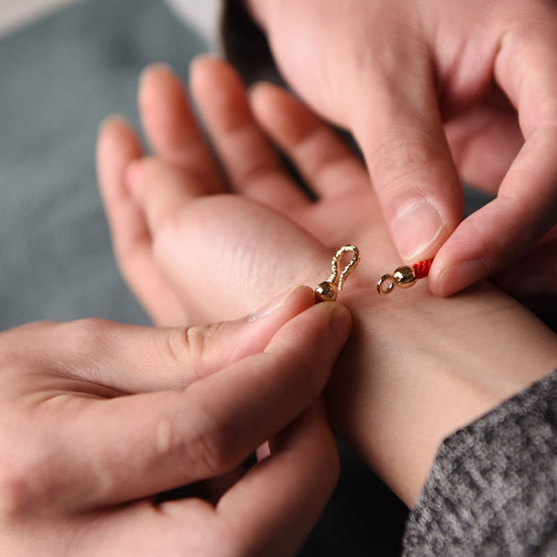 Bracelet porte-bonheur unisexe en aventurine verte avec perles d'agate rouge