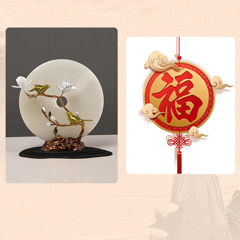 Bracelet unisexe à breloques Fu en jade Hetian avec boucle de paix